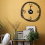 Wallity Gergo Reloj de Pared Decorativo de Metal Negro